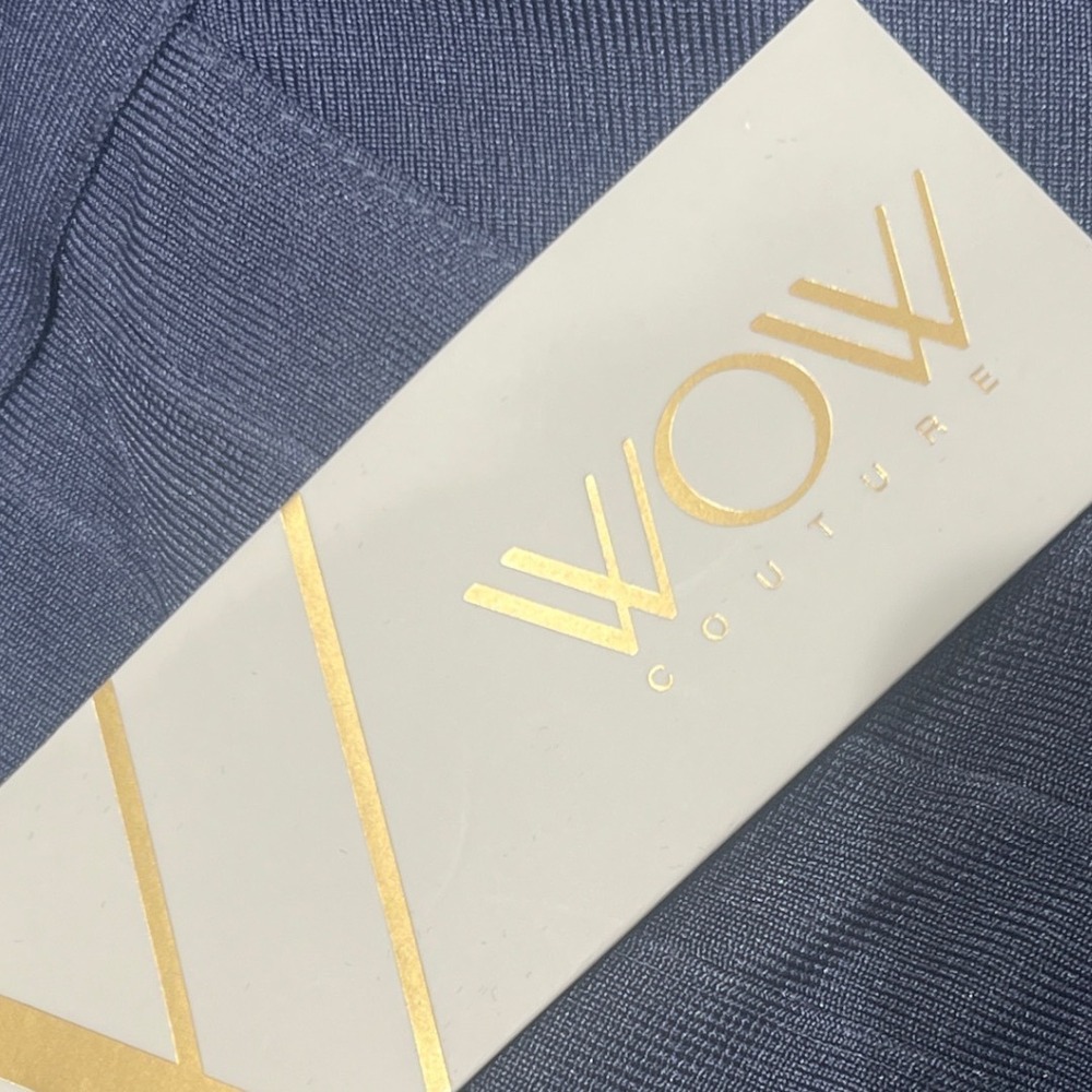 NWT WOW Couture Blue Cutout Bandage Bodycon Mini Dress Small - Picture 6 of 6